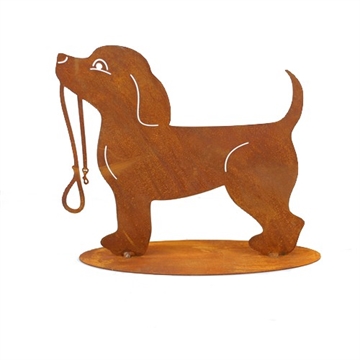 Hund på platte rust